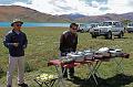 076 Tsering & Yam welcome us to the first picnic by Yamdrok